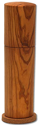 Handgefertigte Unikat Salzmühle, Pfeffermühle, Gewürzmühle, SeleXions Olivenholz geölt 18 cm von SeleXions