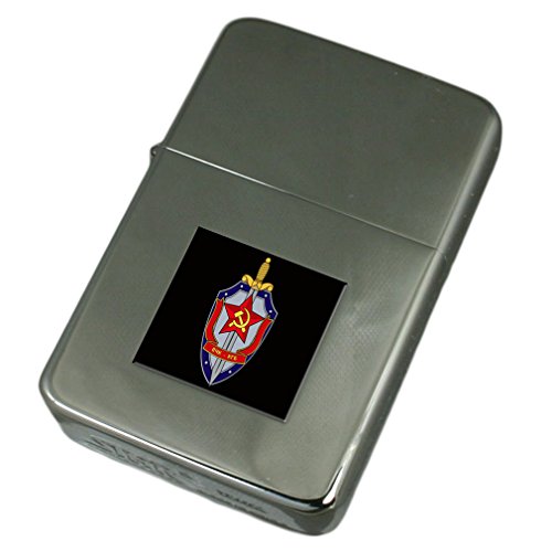 Gravur Feuerzeug KGB Secret Agent Militairy UDSSR Flagge von Select Gifts