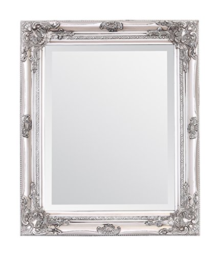 Select Mirrors Rhone Wandspiegel - Französischer Vintage, Antiker Barockstil - 50cm x 60cm (Antik Silber) von Select Mirrors