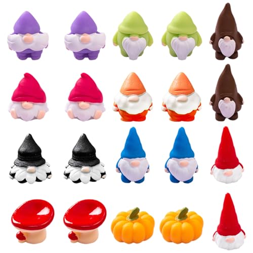 Select Zone 20 Stück Wichtel Figuren Harz Klein Weihnachtswichtel Miniatur Deko Feengarten Zubehör Mini Gartendeko für Weihnachten (A) von Select Zone