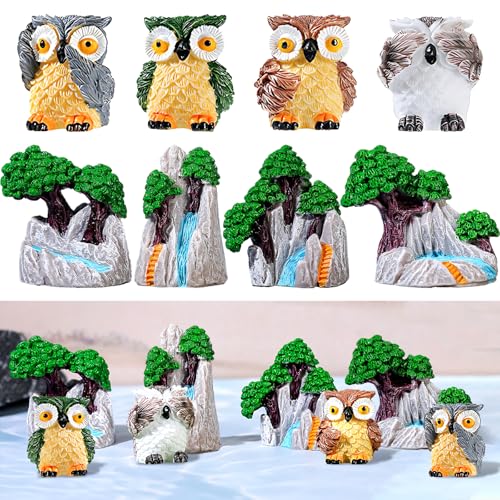 Select Zone 8 Stück Eulen Bäume Figur deko Harz Eulen Miniatur Deko Feengarten Klein Zubehör Mini Gartendeko für Garten Blumentöpfe Mikro-Landschaft Select Zone 8 Stück Eulen Bäume Figur deko Harz Eulen Miniatur Deko Feengarten Klein Zubehör Mini Gartendeko für Garten Blumentöpfe Mikro-Landschaft von Select Zone