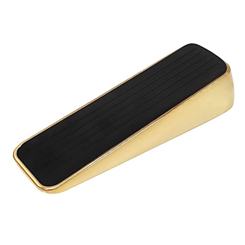 Select Hardware 03313 Decorative Rubber Door Wedge Brass Türstopper, Türkeil, rutschfester Türhalter, Messing von Select Hardware