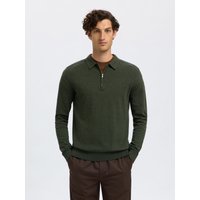 SELECTED HOMME Polokragenpullover "SLHBERG LS HALF ZIP POLO NOOS" von Selected Homme