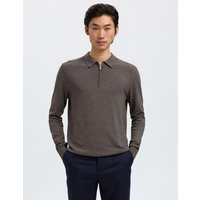 SELECTED HOMME Polokragenpullover "SLHBERG LS HALF ZIP POLO NOOS" von Selected Homme