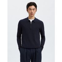 SELECTED HOMME Polokragenpullover "SLHBERG LS HALF ZIP POLO NOOS" von Selected Homme