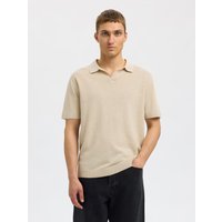 SELECTED HOMME Poloshirt "SLHMATTIS SS KNIT SUN OPEN POLO NOOS" von Selected Homme