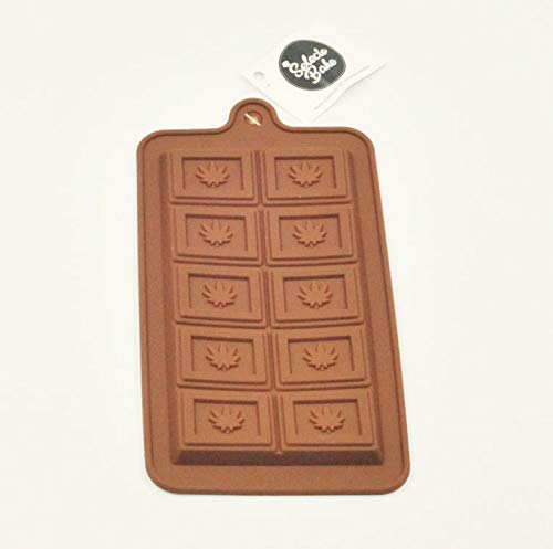 Selecto Bake Marihuana Leaf Chocolate Bar Silikon Süßigkeitsform Tablett Zerlegbare Süßigkeiten und Energieriegel Silikonform von Selecto Bake