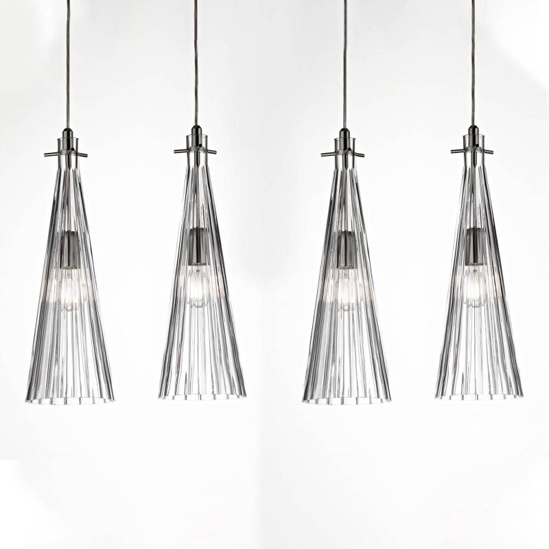 Pendelleuchte Costa Rica, vierflammig, transparent Pendelleuchte Costa Rica, vierflammig, transparent von Selène