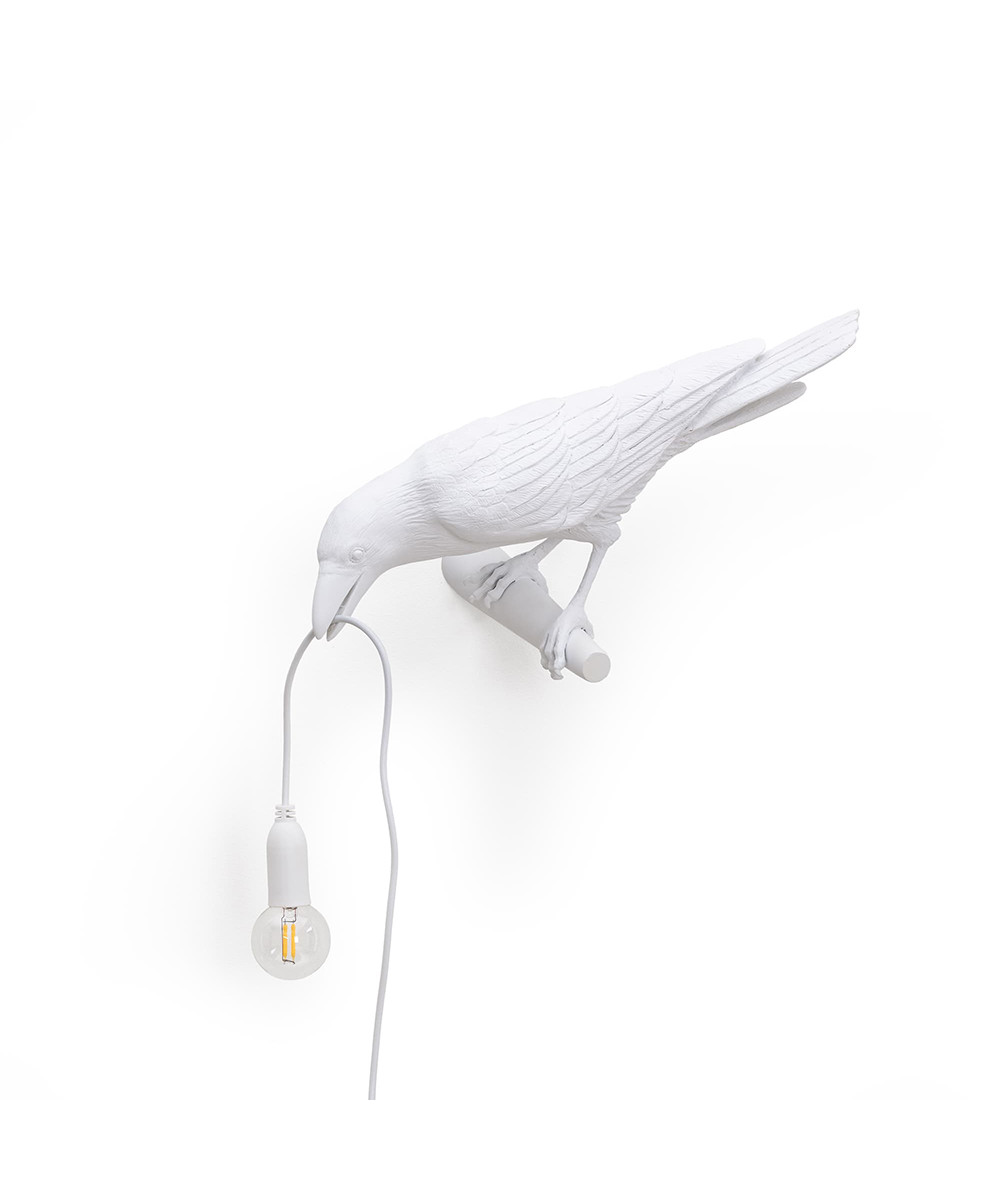 Seletti - Bird Lamp Looking Left Wandleuchte Weiß von Seletti