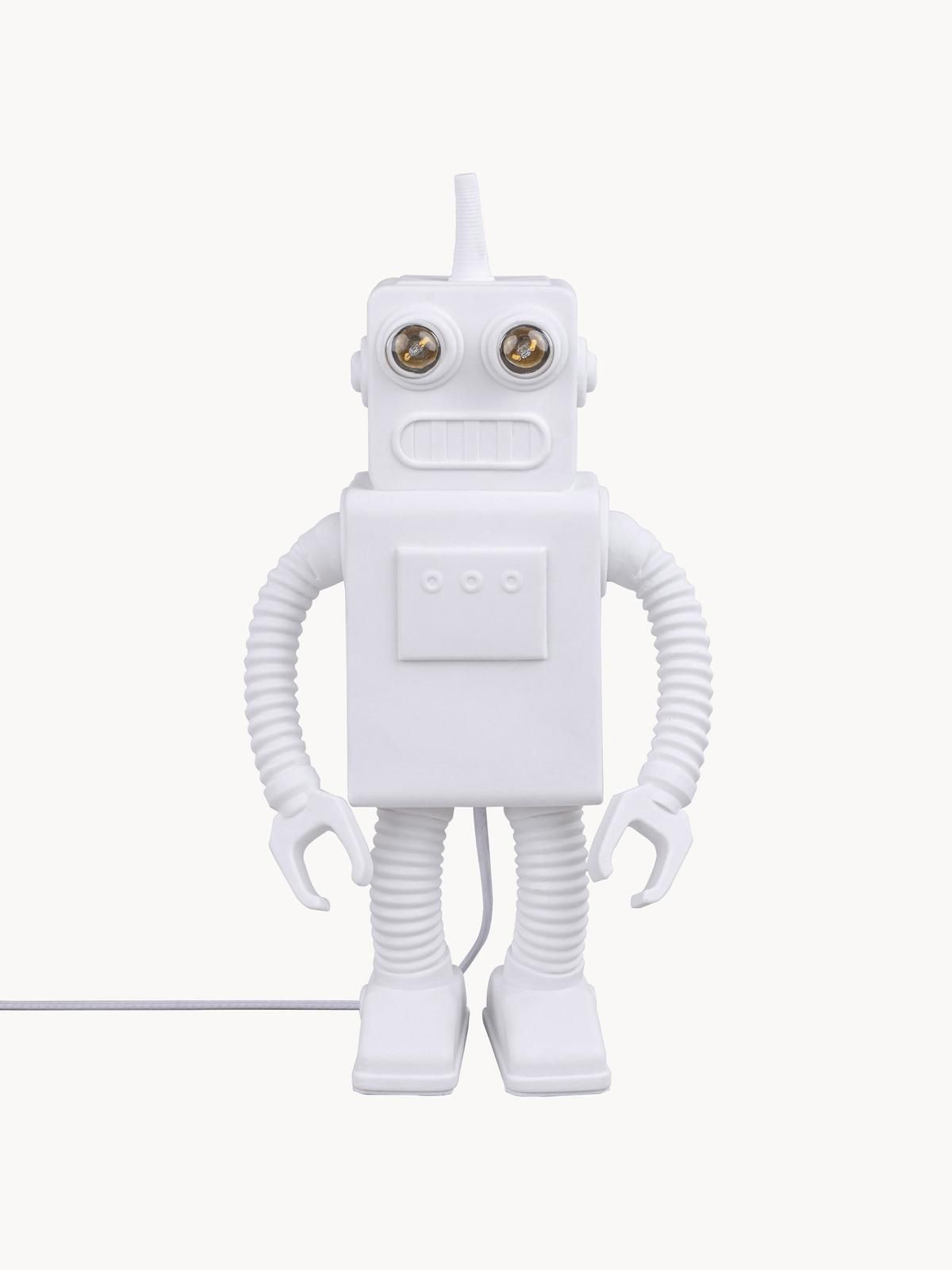 Designer LED-Tischlampe Robot aus Porzellan von Seletti