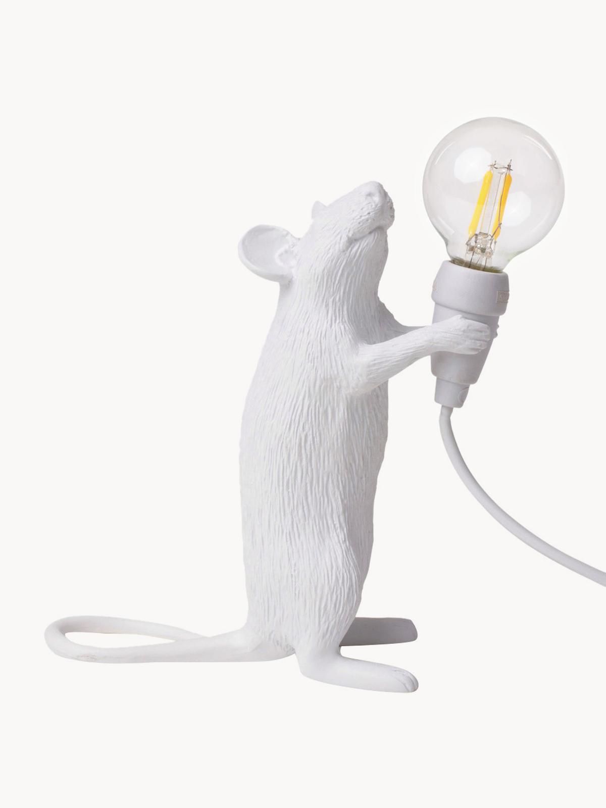 Kleine Designer LED-Tischlampe Mouse mit USB-Anschluss von Seletti