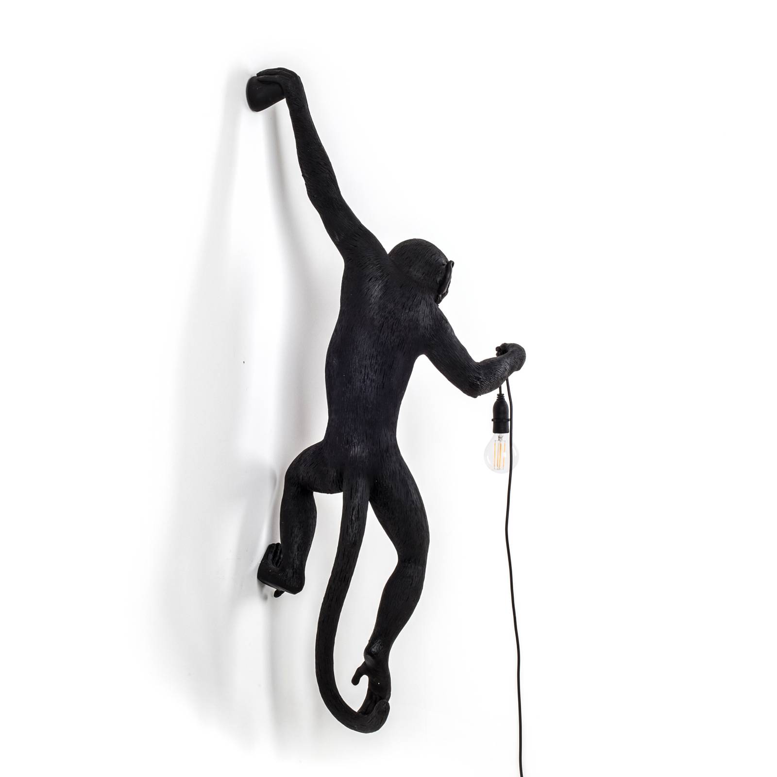 SELETTI Monkey Lamp Deko-Wandlampe links schwarz von Seletti