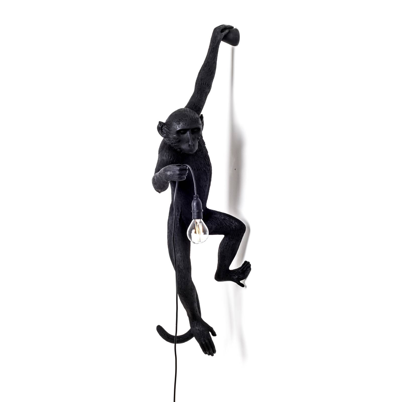 SELETTI Monkey Lamp Deko-Wandlampe links schwarz von Seletti