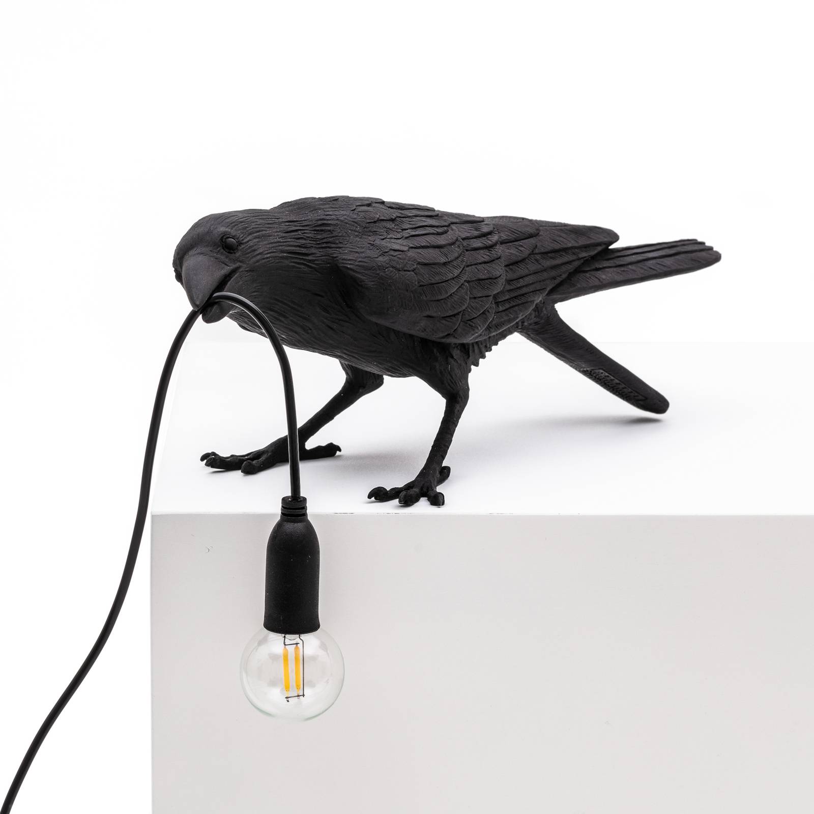 LED-Deko-Terrassenlampe Bird Lamp spielend schwarz von Seletti