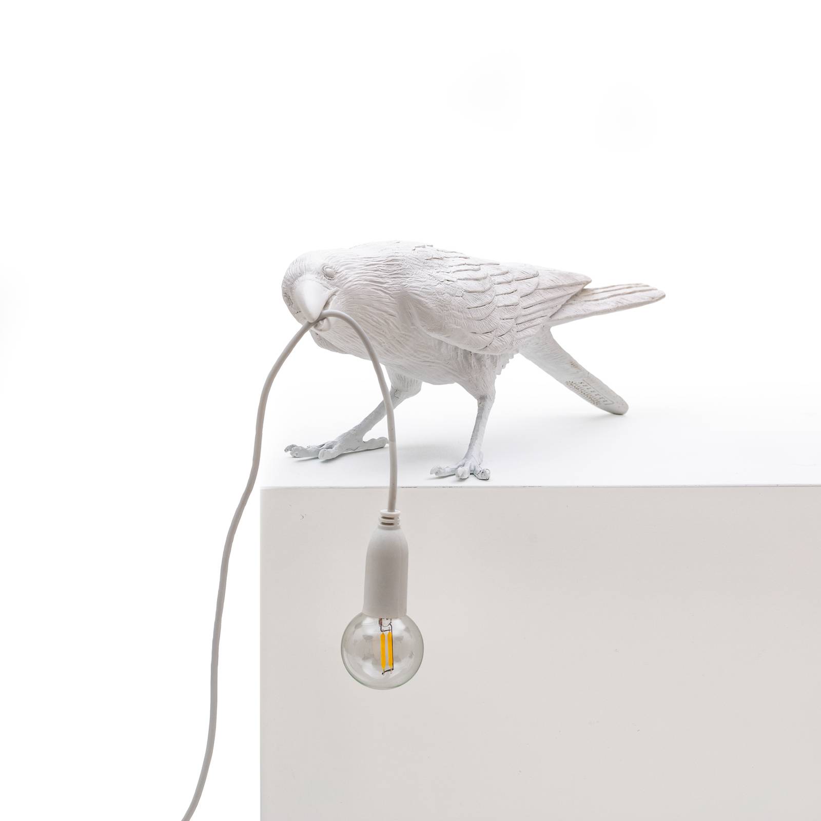 SELETTI Bird Lamp LED-Dekoleuchte, spielend, weiß von Seletti