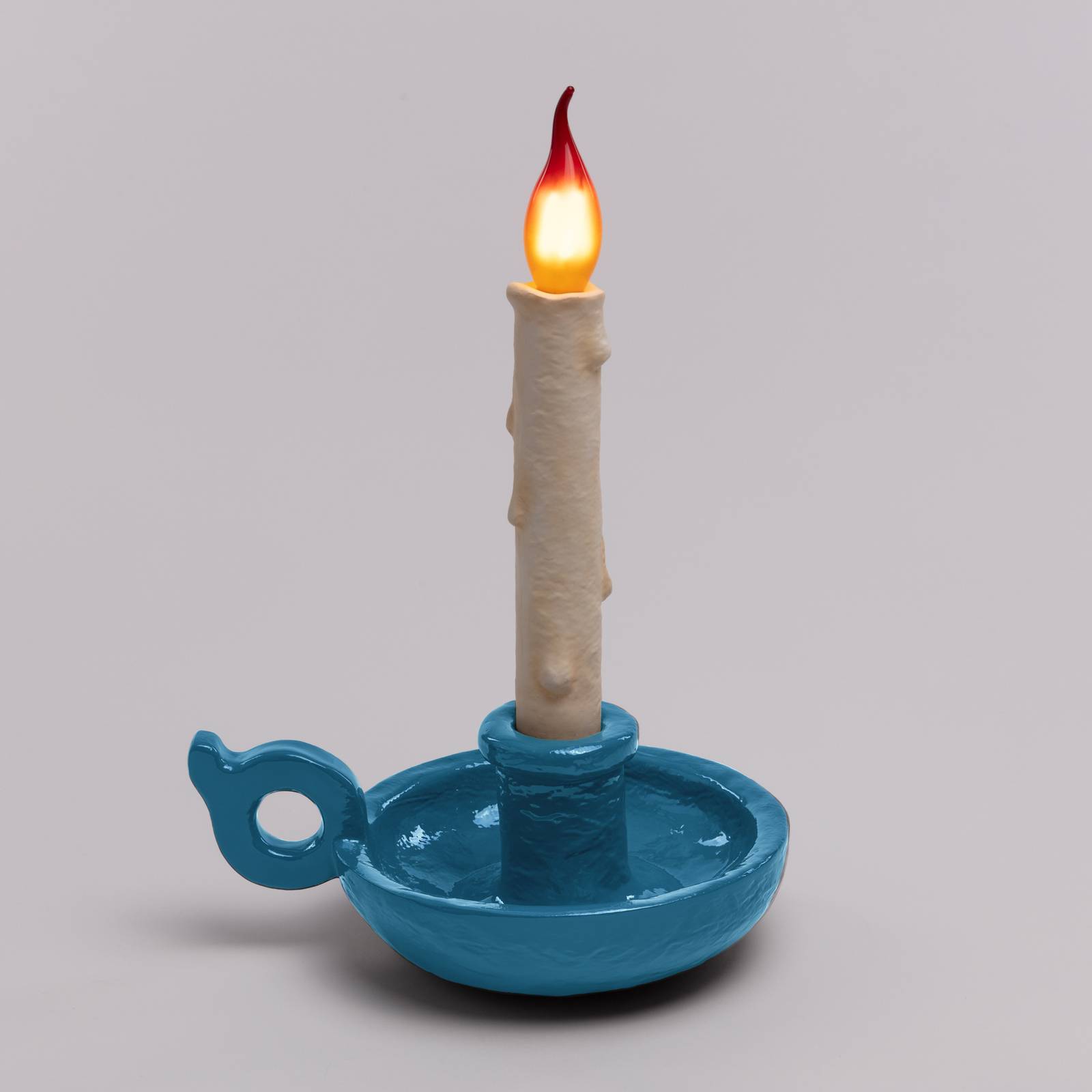 SELETTI Grimm Bugia Dekotischlampe Kerzenform blau SELETTI Grimm Bugia Dekotischlampe Kerzenform blau von Seletti