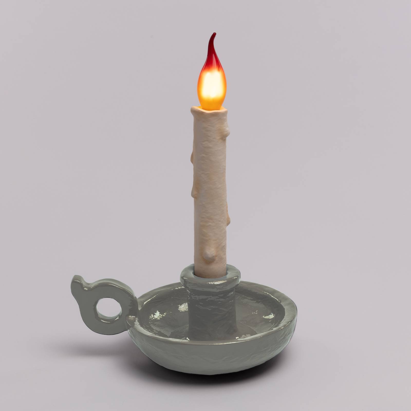 SELETTI Grimm Bugia Dekotischlampe Kerzenform grau SELETTI Grimm Bugia Dekotischlampe Kerzenform grau von Seletti