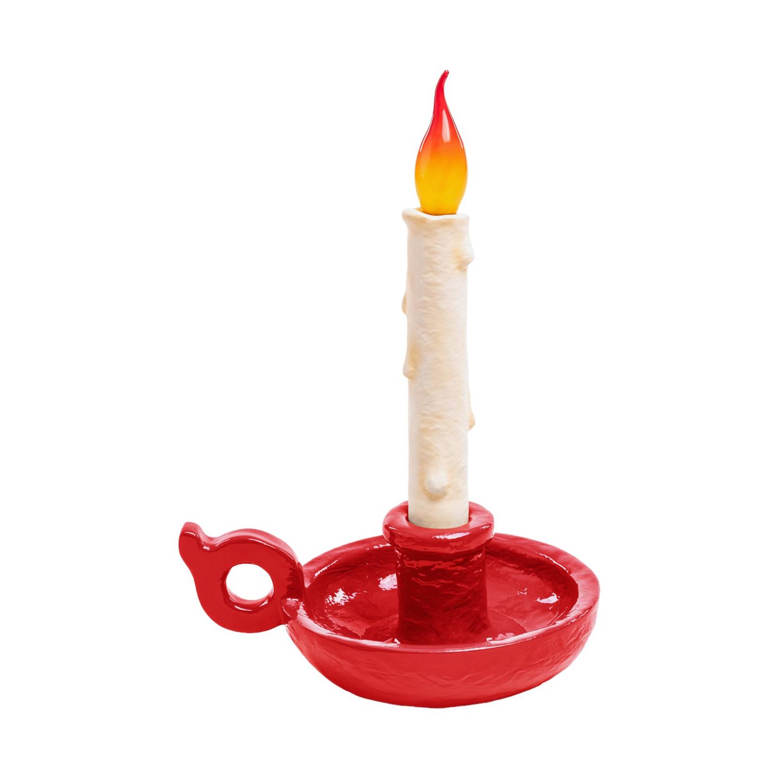 SELETTI Grimm Bugia Dekotischlampe Kerzenform rot von Seletti