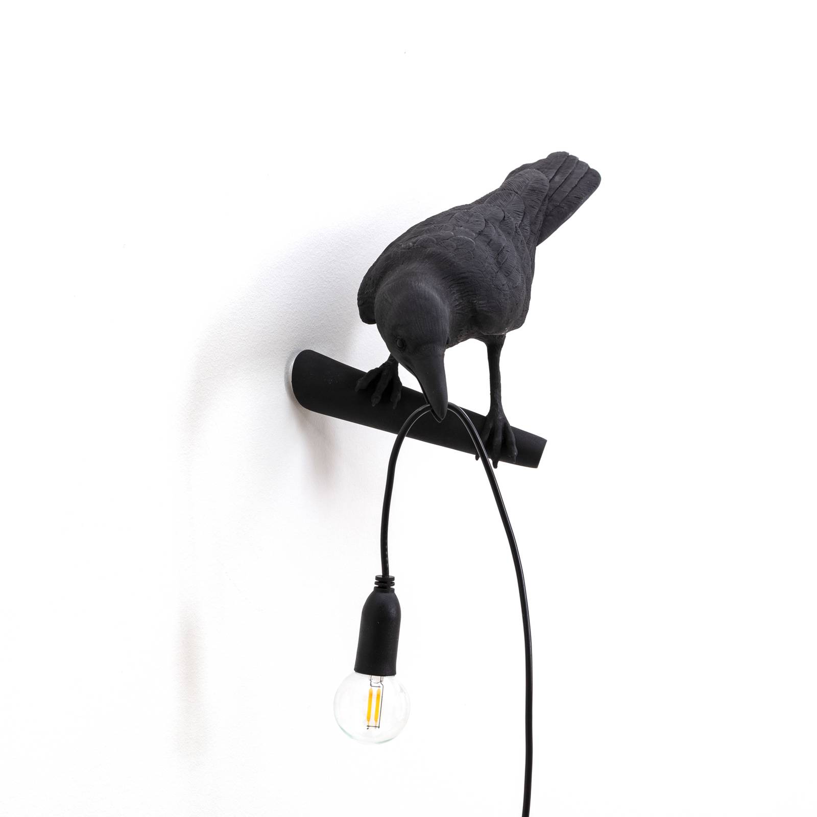 SELETTI Bird Lamp Dekolampe Blick links schwarz von Seletti