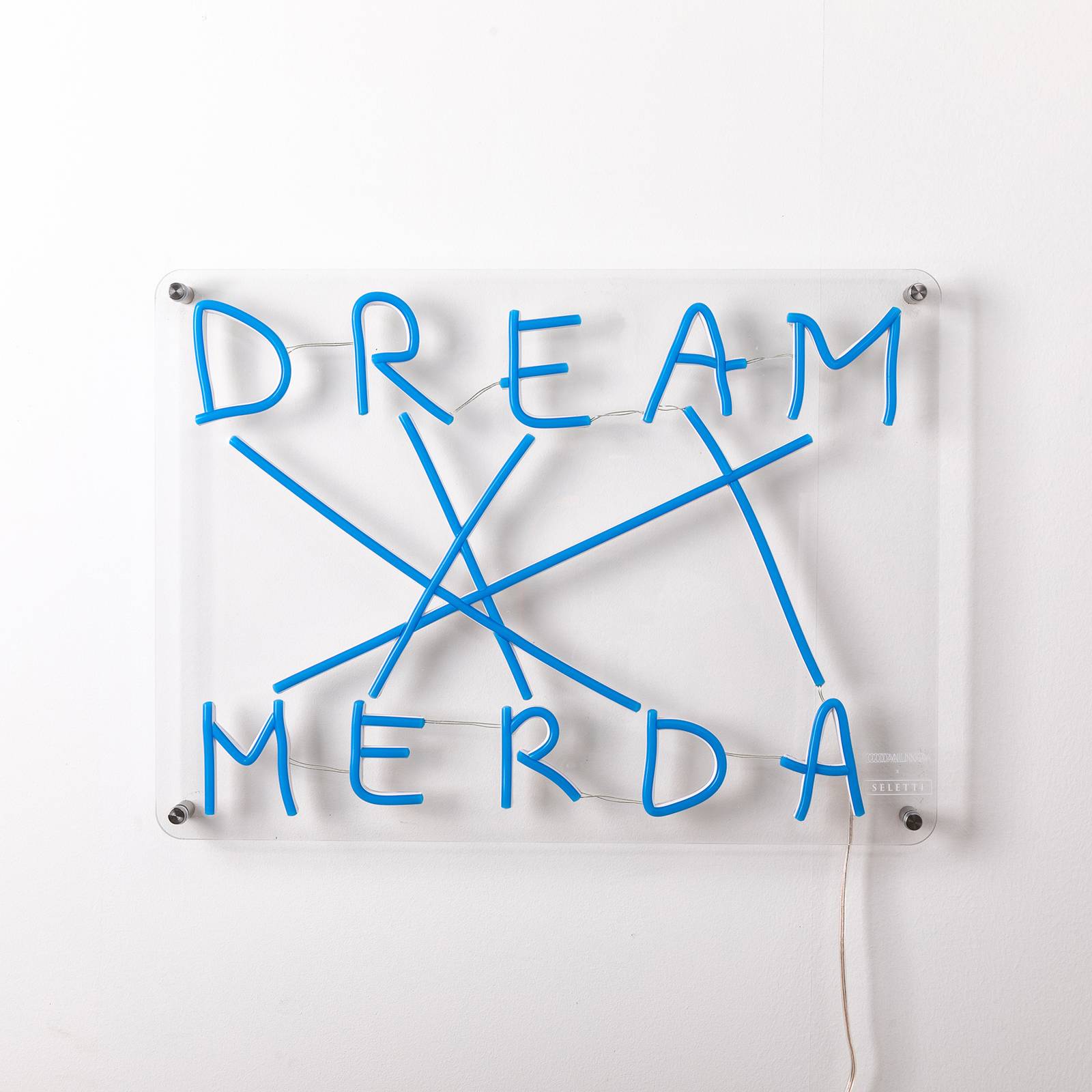 SELETTI Dream-Merda LED-Deko-Wandleuchte, blau von Seletti