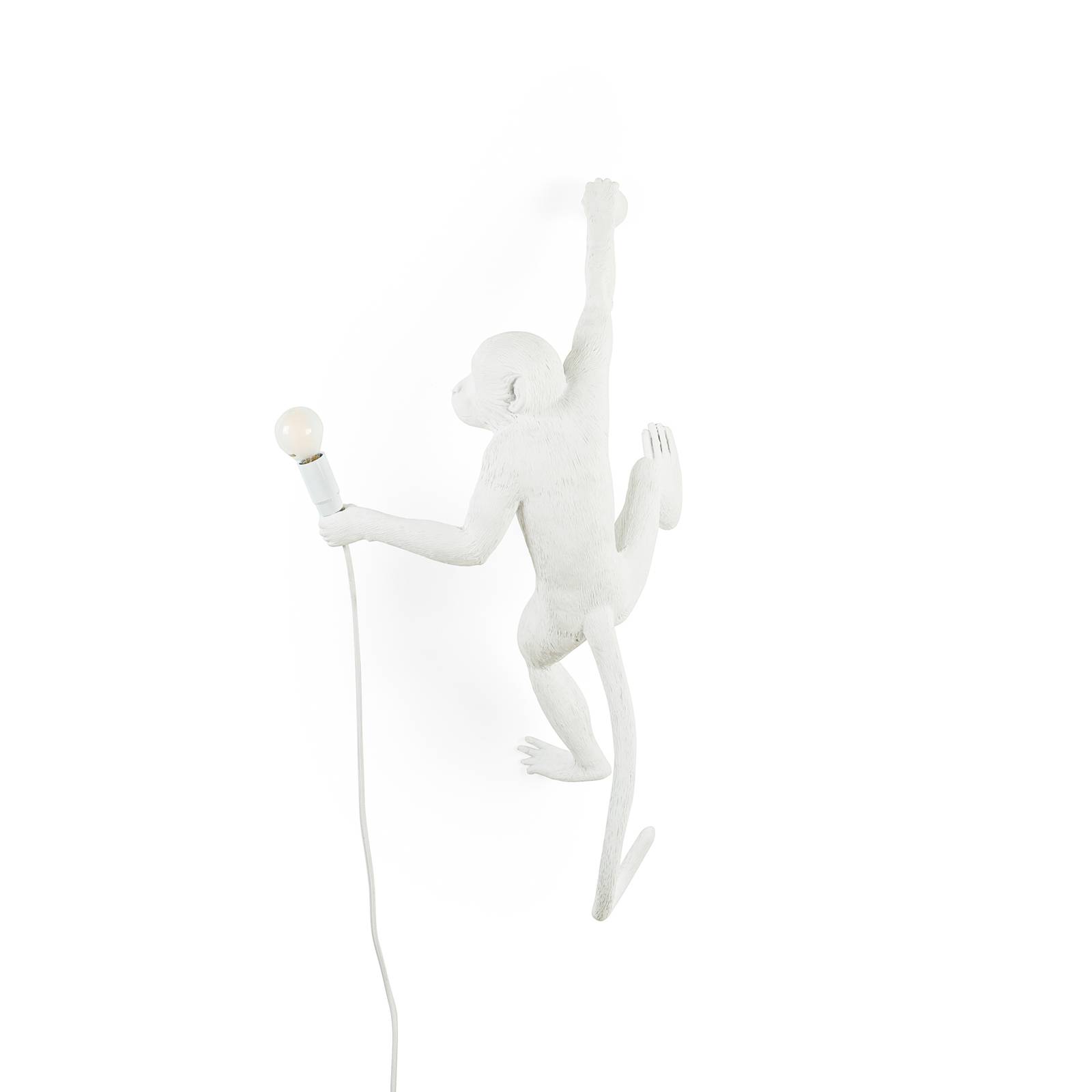 SELETTI Monkey Lamp LED-Deko-Wandlampe weiß rechts von Seletti