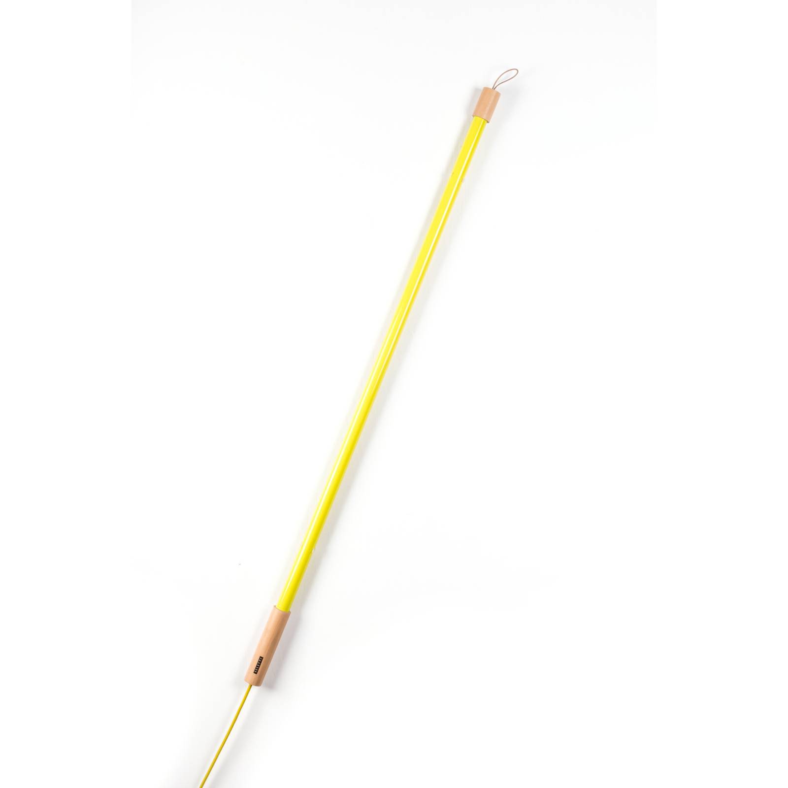 SELETTI Linea LED-Stehleuchte mit Holz, gelb von Seletti
