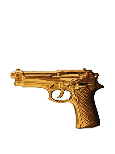 Seletti La Mia Pistole aus Porzellan, Limited Gold Edition, 22 x 14 x 3,5 cm von Seletti