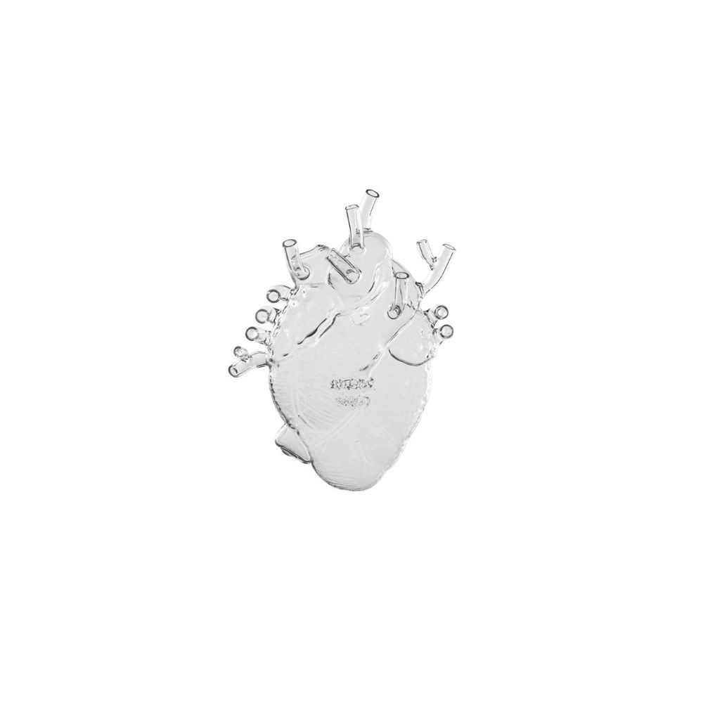 Seletti - Love In Bloom Glass Heart Vase von Seletti