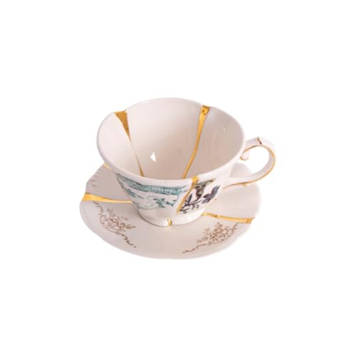 SELETTI Kintsugi Tea Cup with Saucer n°3 SELETTI Kintsugi Tea Cup with Saucer n°3 von Seletti