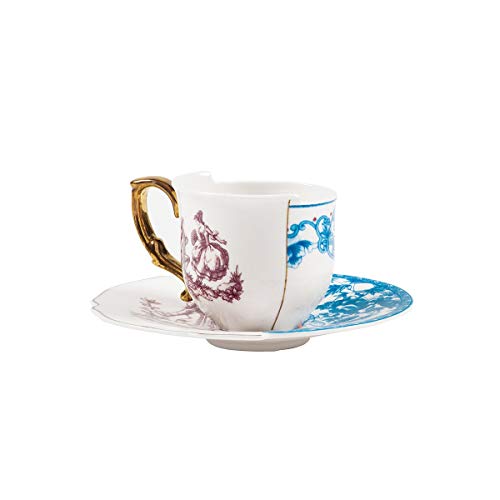 SELETTI Seltti 09741 - Kaffeetasse mit Untertasse aus Hybrid-Eufemia Porzellan von Seletti