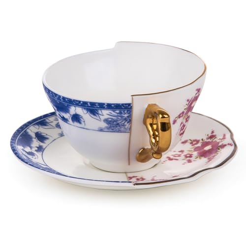 SELETTI Teetasse mit Untertasse aus Porzellan Hybrid-Zenobia von Seletti