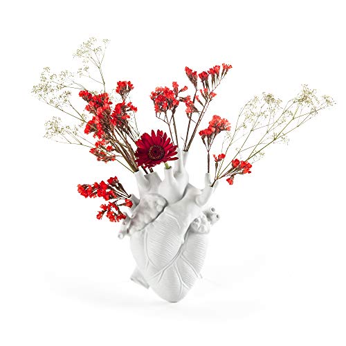 Seletti Love In Bloom Vase Herz weiß von Seletti