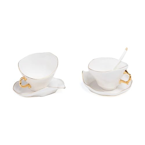 Seletti Meltdown Porzellan Teetasse, Untertasse und Löffel, 2er Set Seletti Meltdown Porzellan Teetasse, Untertasse und Löffel, 2er Set von Seletti