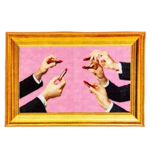 Seletti TAPPETO BAGNO TOILETPAPER Home 60X90 18184 Lipsticks ROSA von Seletti