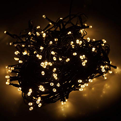 Lichterkette mit 240 LEDs 18m Warmweiß IP44 Weihnachtsbeleuchtung Innen und Außen Garten Deko Gesamtlänge ca. 21m Lichterkette mit 240 LEDs 18m Warmweiß IP44 Weihnachtsbeleuchtung Innen und Außen Garten Deko Gesamtlänge ca. 21m von Self Import Agencies