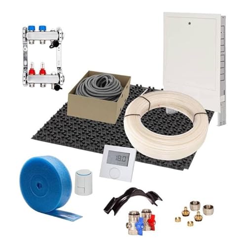 Fußbodenheizung Warmwasser Set 10m² Noppensystem 30 mm Dämmplatte PE-RT Rohr VA10 Regelung D Fußbodenheizung Warmwasser Set 10m² Noppensystem 30 mm Dämmplatte PE-RT Rohr VA10 Regelung D von Selfio