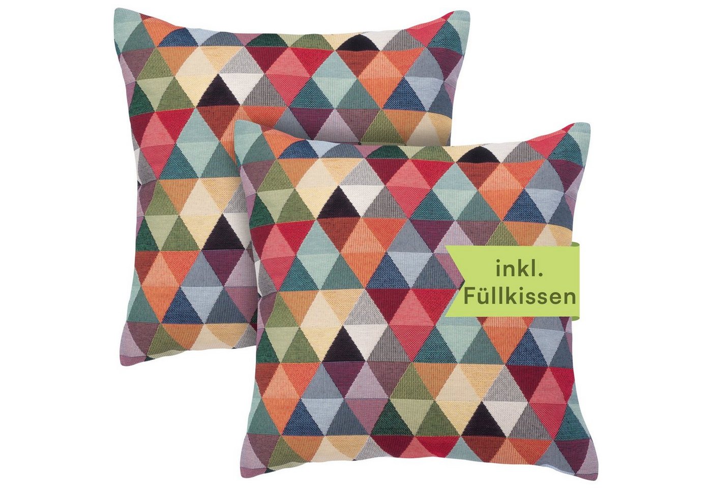 Selfitex Dekokissen farbenfrohes Sofakissen 30/50 oder 40/40 oder 50/50 cm 2er Set, mit Füllung, für Sofa, Couch, Bett oder als Polster jeglicher Art von Selfitex