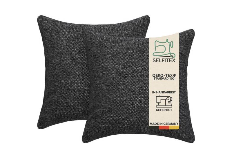 Selfitex Dekokissen 2er Set, 30x50/40x40/40x60/50x50 inkl. Füllkissen, Farben zur Auswahl, robuster Polsterstoffbezug mit weichen Füllkissen von Selfitex