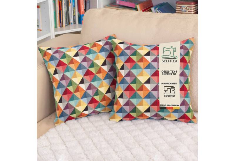 Selfitex Dekokissen mit buntem Muster im 2er Set, 30x50/40x40/50x50 inkl. Füllkissen, hochwertig gewebter Gobelin Kissenbezug mit weichem Füllkissen Selfitex Dekokissen mit buntem Muster im 2er Set, 30x50/40x40/50x50 inkl. Füllkissen, hochwertig gewebter Gobelin Kissenbezug mit weichem Füllkissen von Selfitex