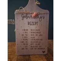 Schneidebrett Geburtstag Rezept Schneidebrett Geburtstag Rezept von SelfmadeLovingShop