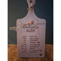 Schneidebrett Hochzeit Rezept von SelfmadeLovingShop