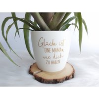 Blumenübertopf Glück - Muttertag | "Glück Ist, Eine Mama Wie Dich Zu Haben" Blumentopf-Farbe Weiß Anthrazit Mint Muttertags-Geschenk Blumenübertopf Glück - Muttertag | "Glück Ist, Eine Mama Wie Dich Zu Haben" Blumentopf-Farbe Weiß Anthrazit Mint Muttertags-Geschenk von SelfmadeStudioDe