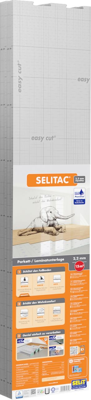 Selitac Trittschalldämmung Aqua Stop Faltplatte 2,2 mm stark von Selit