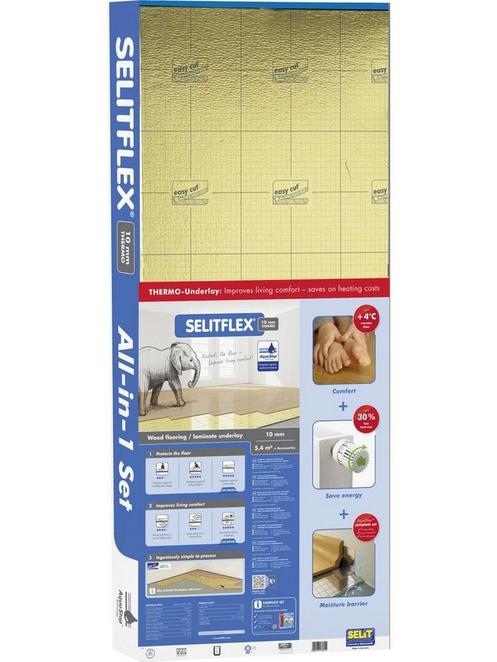 Selit Trittschalldämmplatte SelitFlex 10 mm THERMO Dämmunterlage Faltplatte 10 Selit Trittschalldämmplatte SelitFlex 10 mm THERMO Dämmunterlage Faltplatte 10 von Selit