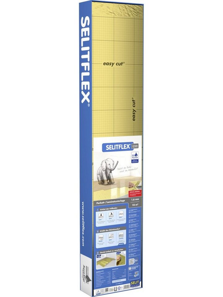 Selit Trittschalldämmplatte SelitFlex Dämmplatte Aqua Stop Faltplatte 1,6 mm von Selit
