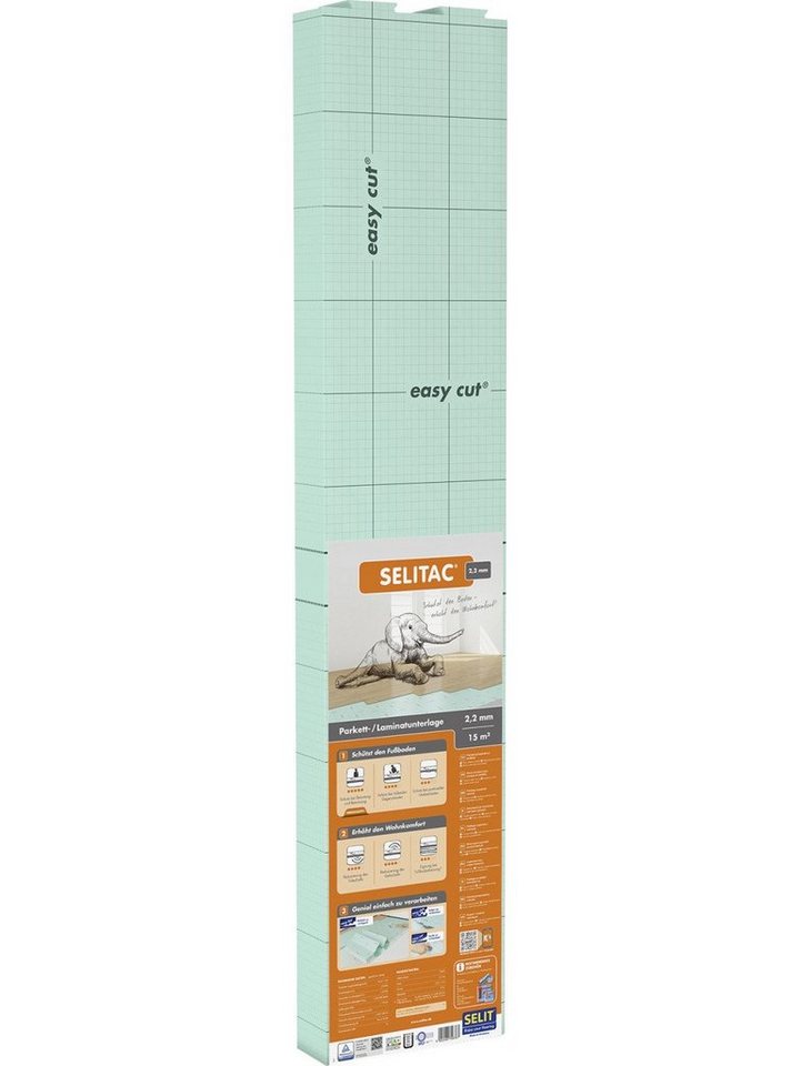 Selit Trittschalldämmplatte Selitac Dämmplatte Faltplatte 2,2 mm stark von Selit