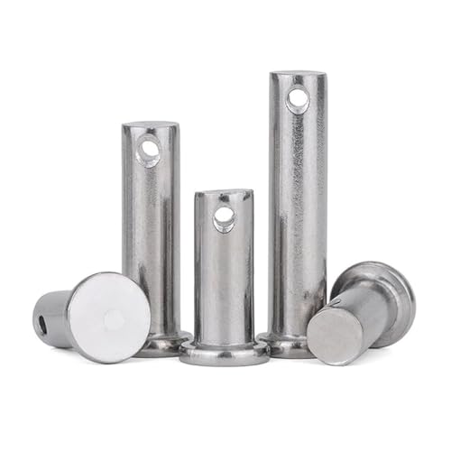5/10 Stück M3 M4 M5 M6 M8 ~ M20 304 Edelstahl mit Lochstift Schaft Splintsatz Flachkopf Zylindrischer Stift Steckerstift Positionierungsstift Befestigungsschrauben(Size:M4 (10Pcs),Color:25mm) von SellGood