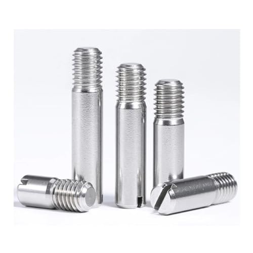 5pcs M2 M2.5 M3 M4 Slotted Cylindrical Pin Dowel Male Thread Locating Pin 304 Stainless Steel Length 6-16mm Befestigungsschrauben(Size:M2,Color:12mm) von SellGood
