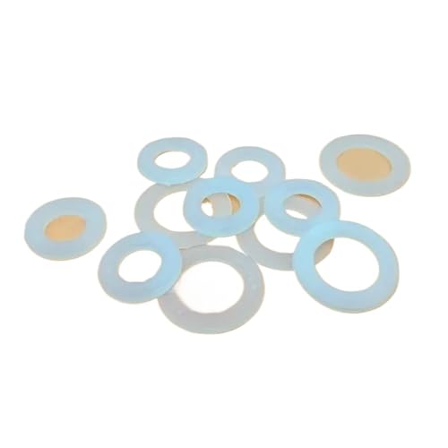 SellGood Befestigungsscheiben 100 Stück M1.5 M2 M2.5 M3 M4 M5 M6 M8 M10 M12 Weiß Schwarz Kunststoff Nylon Unterlegscheibe Flugzeug Spacer Isolierung Dichtung für Schraubenbolzen(White,M1.5x3.6x0.5mm) von SellGood