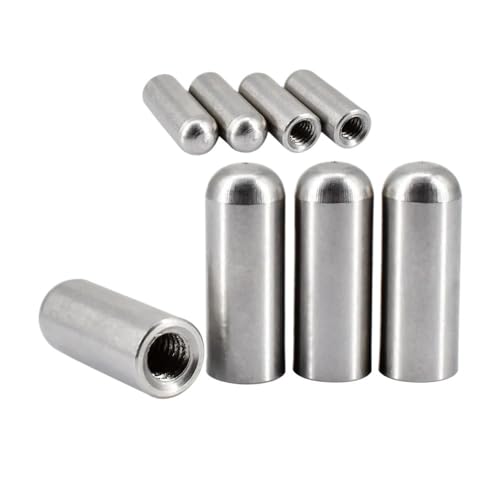 SellGood 1–10 Stück M3 M4 M5 M6 304 Edelstahl Innengewinde Rundkopf Zylinderstift Innengewinde Perforierter Positionierungsverschluss 4–12OD Befestigungsschrauben(OD5xM3 (5Pcs),40mm) von SellGood